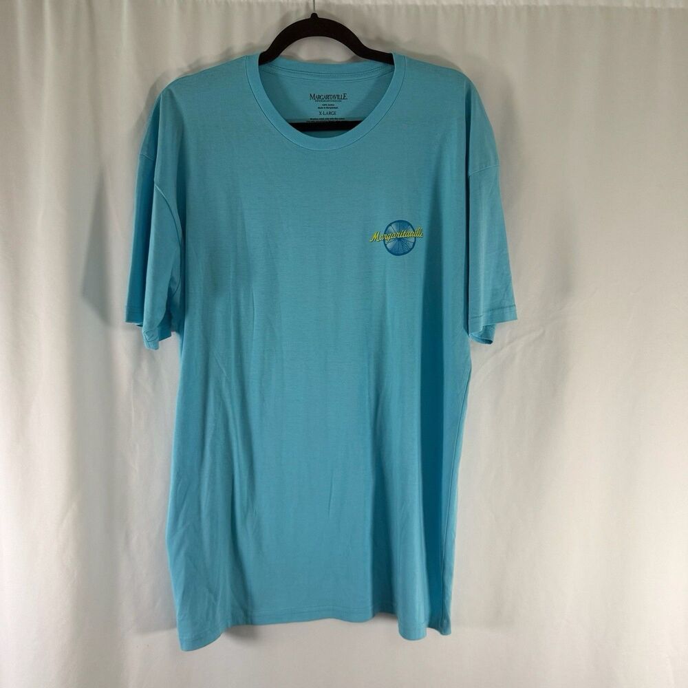Margaritaville T-Shirt Men's XL Blue It's 5 O'Clock Somewhere Short Sleeve Crewn